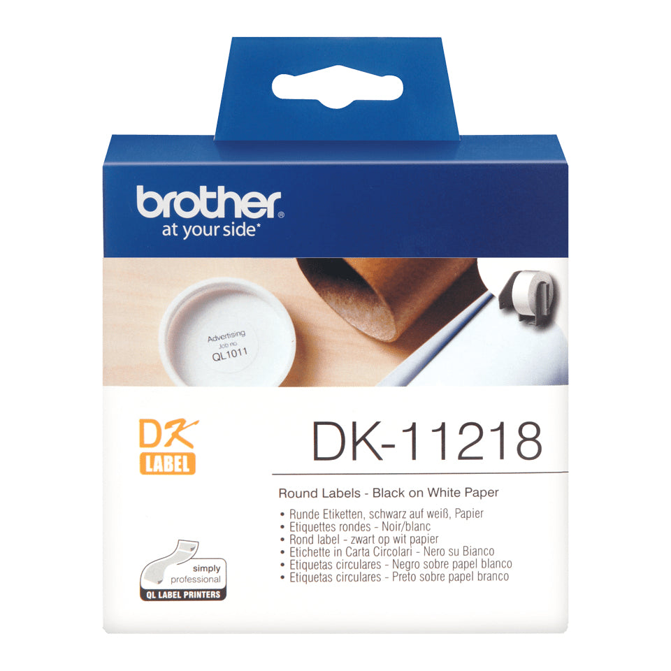 Brother DK-11218 print etiket Hvid