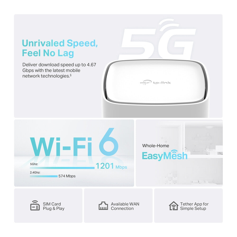 TP-Link Archer NX210 trådløs router Gigabit Ethernet Dual-band (2,4 GHz / 5 GHz) 5G Hvid