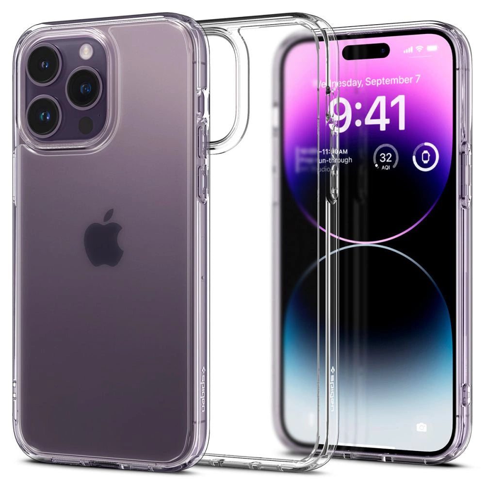 Spigen Ultra Hybrid iPhone 14 Pro Case - Mat klar