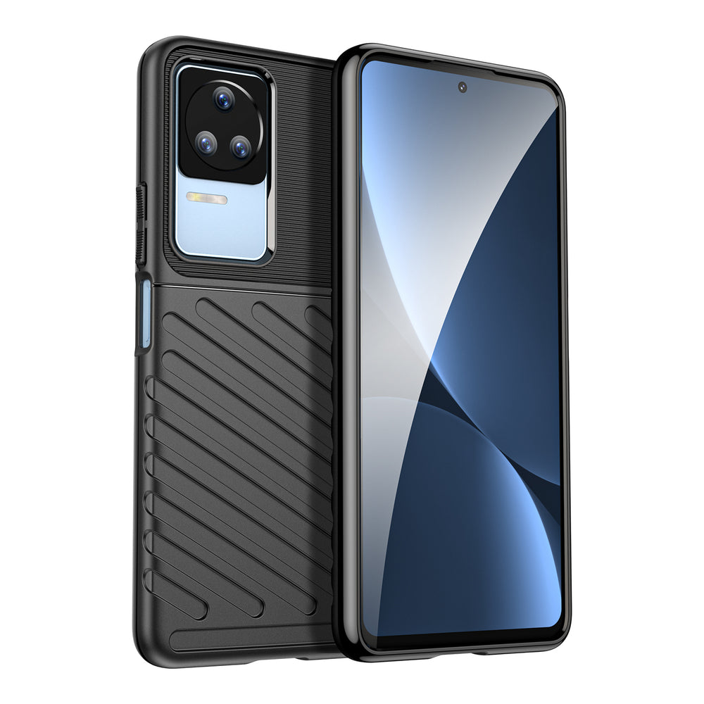 Thunder Case til Xiaomi Poco F4 5G silikone rustningskasse sort