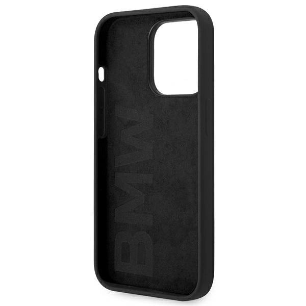 Etui BMW BMHCP14XSILBK iPhone 14 Pro Max 6,7" sort/sort Silikon Metal Logo