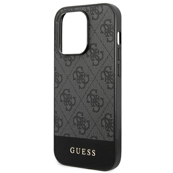 Guess GUHCP14XG4GLGR iPhone 14 Pro Max 6.7" grey/grey hard case 4G Stripe Collection