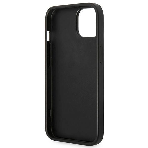 Guess Saffiano Strap Case for iPhone 14 Plus - Black