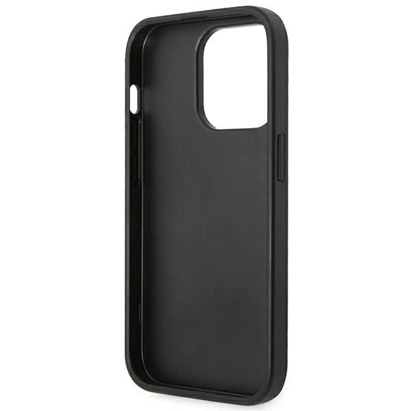 Guess Saffiano Strap Case for iPhone 14 Pro - Black