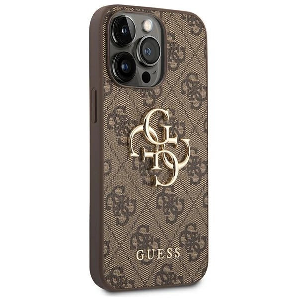 Guess GUHCP14L4GMGBR iPhone 14 Pro 6,1" brązowy/brown hardcase 4G Big Metal Logo