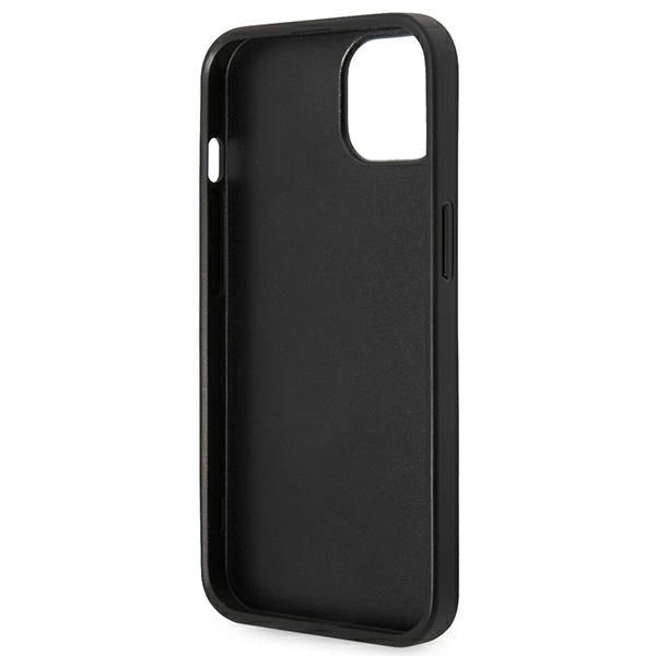 Karl Lagerfeld Saffiano Karl's Head Patch Case for iPhone 14 Plus - Black