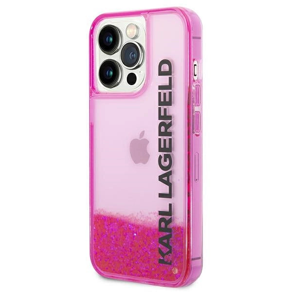Karl Lagerfeld Liquid Glitter Elong Case for iPhone 14 Pro - Pink
