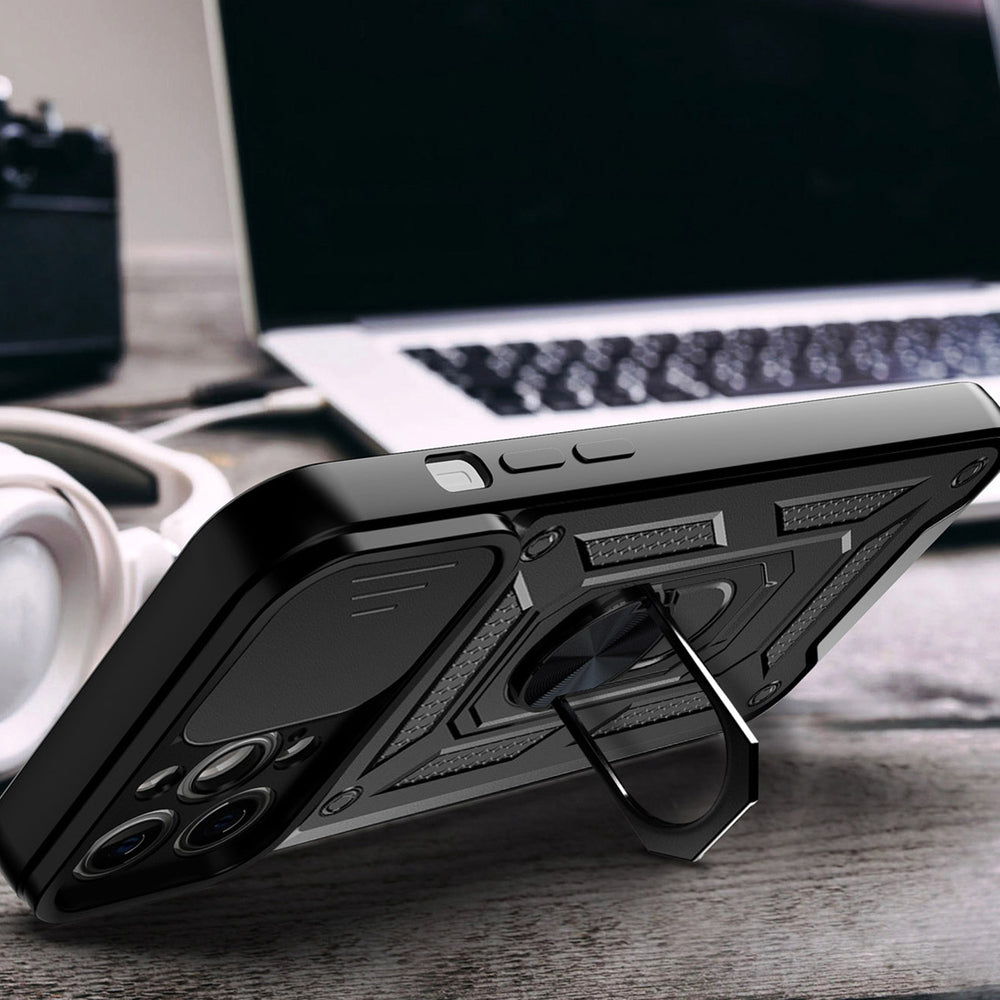 Hybrid Armor Camshield-hylster til iPhone 14 Plus.