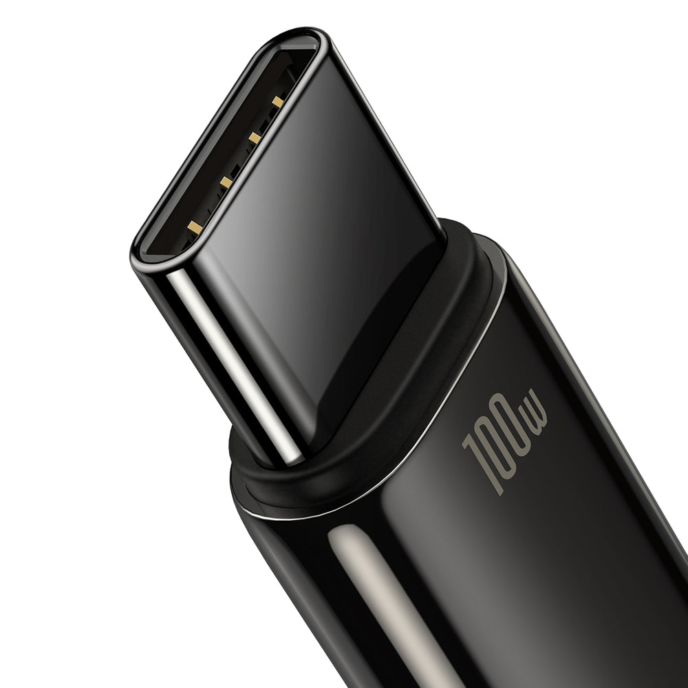 Baseus Tungsten Gold USB-A to USB-C Cable 480Mb/s 100W 1m Black (CAWJ000001)