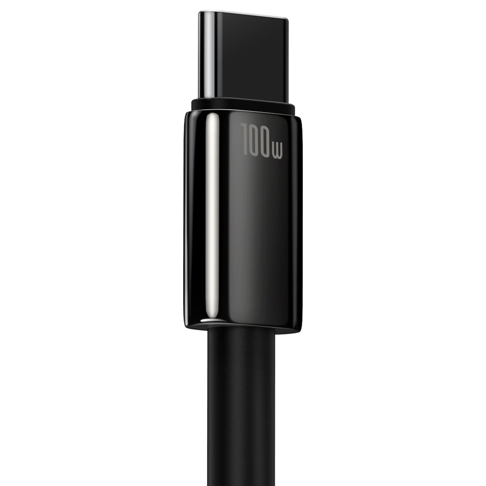 Baseus Tungsten Gold USB-A to USB-C Cable 480Mb/s 100W 1m Black (CAWJ000001)