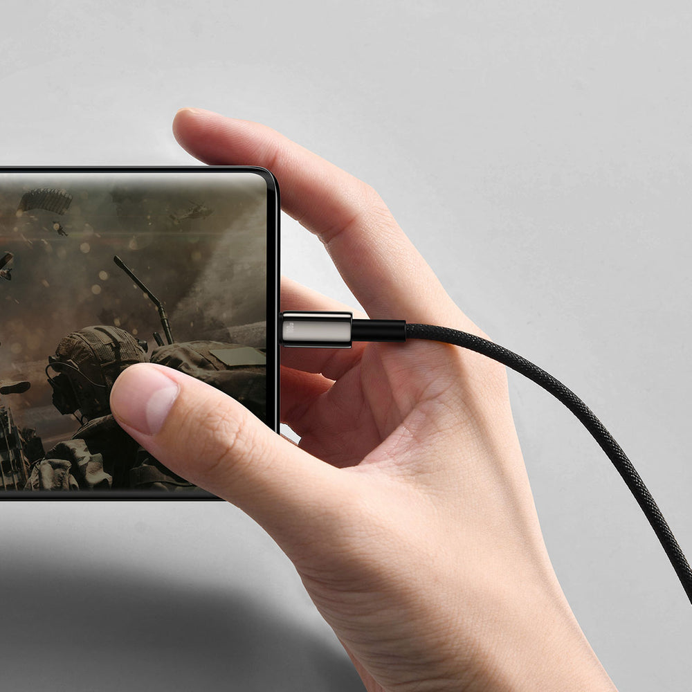 Baseus Tungsten Gold USB-A til USB-C kabel 480Mb/s 100W 1m sort (CAWJ000001)