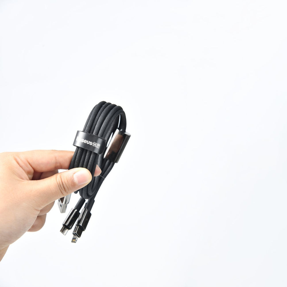 Baseus Tungsten Gold USB-A to USB-C Cable 480Mb/s 100W 2m Black (CAWJ000101)