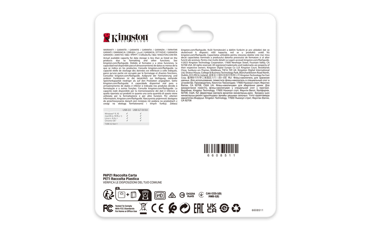Kingston Technology DataTraveler 128 GB 220 MB/s Metal USB 3.2 Gen 1 SE9 G3