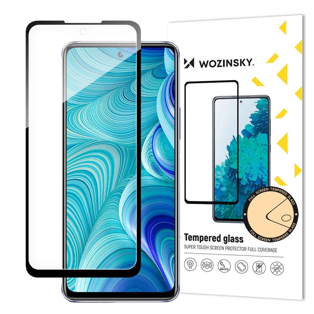 Wozinsky Full Glue Infinix Hot 11S NFC Full Screen Temperet Glas med Frame sort (case friendly)