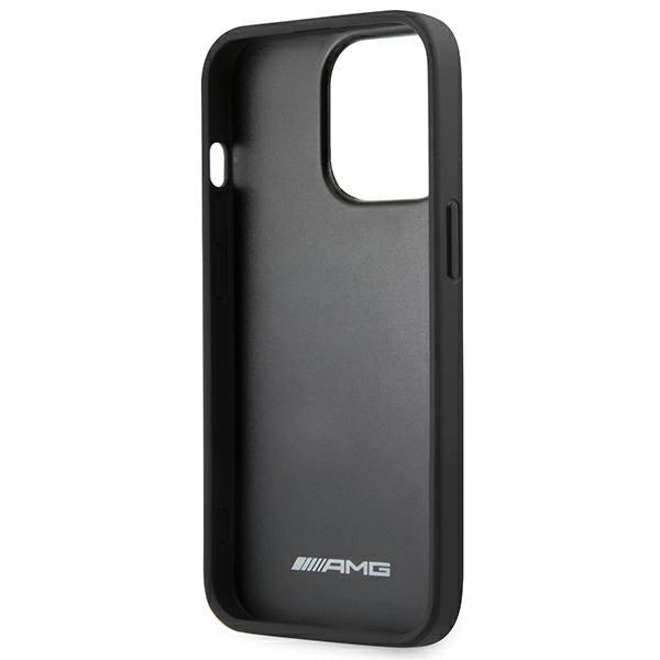AMG AMHCP14XGSEBK iPhone 14 Pro Max 6,7 "black / black hardcase Leather Debossed Lines