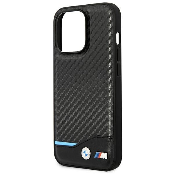 Case BMW BMHCP14L22NBCK iPhone 14 Pro 6,1 " sort / sort Læder Carbon
