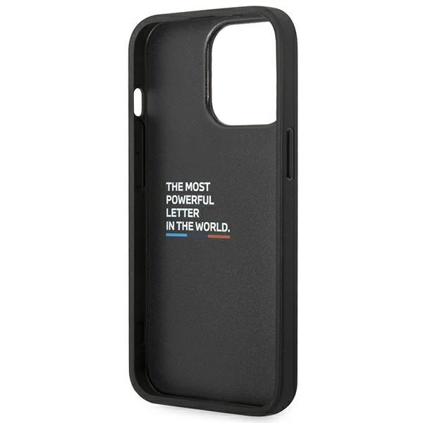 Case BMW BMHCP14L22NBCK iPhone 14 Pro 6,1 " sort / sort Læder Carbon