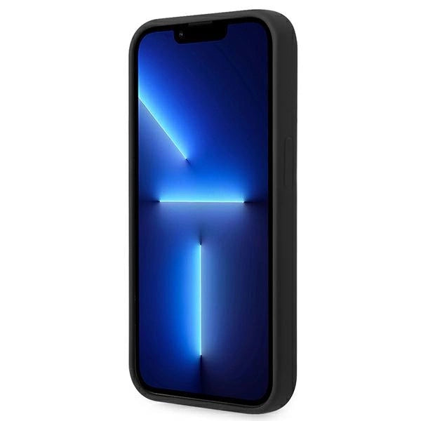 BMW Silicone Metal Logo Case for iPhone 14 Pro - Black
