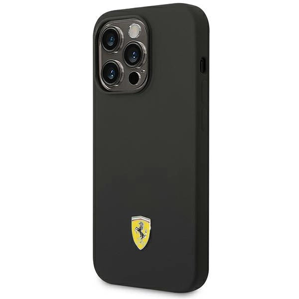 Ferrari FEHCP14LSIBBK iPhone 14 Pro 6.1" sort/sort hardcase Silikon Metal Logo