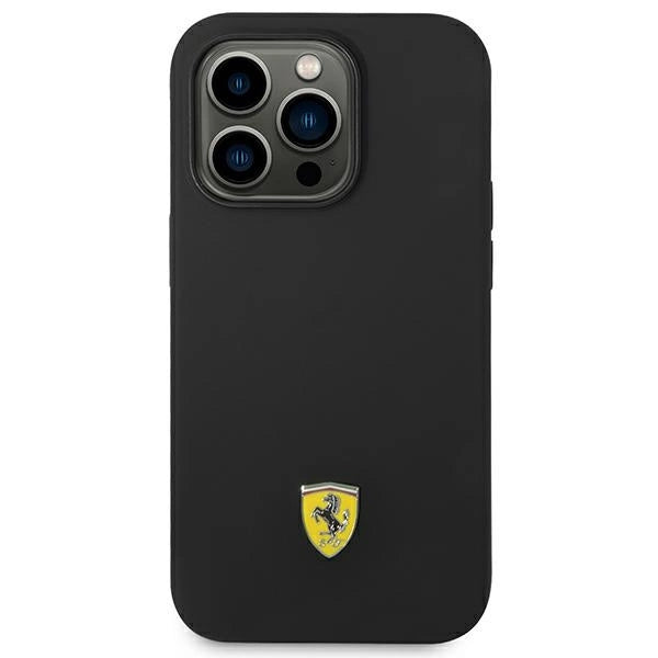 Ferrari FEHCP14LSIBBK iPhone 14 Pro 6.1" sort/sort hardcase Silikon Metal Logo