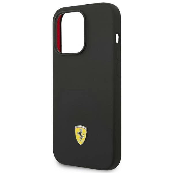 Ferrari FEHCP14LSIBBK iPhone 14 Pro 6.1" sort/sort hardcase Silikon Metal Logo