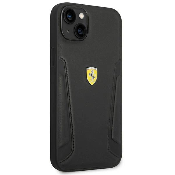 Ferrari FEHCP14MRBUK iPhone 14 Plus 6.7" black/black hardcase Leather Stamp Sides