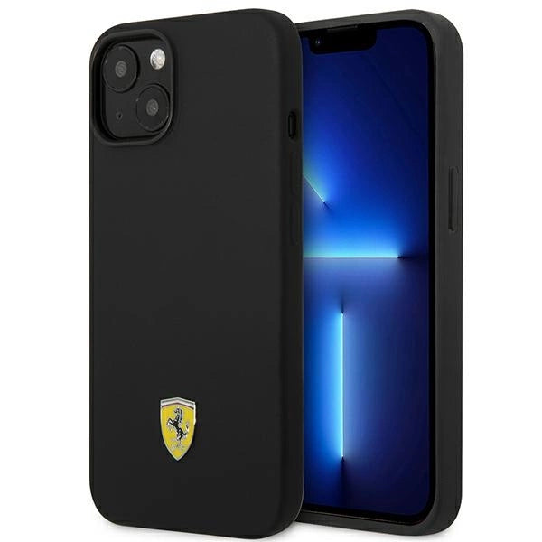 Ferrari FEHCP14MSIBBK iPhone 14 Plus 6.7" sort/sort hardcase Silikon Metal Logo