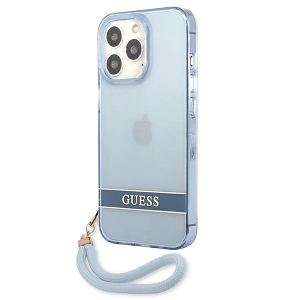 Guess GUHCP13LHTSGSB iPhone 13 Pro / 13 6,1 "blue / blue hardcase Translucent Stap
