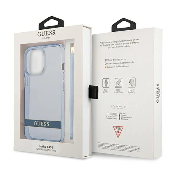 Guess GUHCP13LHTSGSB iPhone 13 Pro / 13 6,1 "blue / blue hardcase Translucent Stap