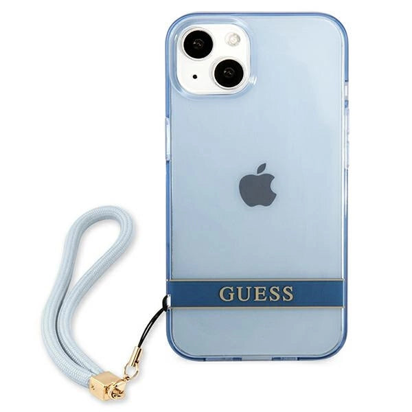 Guess GUHCP13MHTSGSB iPhone 13 6.1 "blue / blue hardcase Translucent Stap