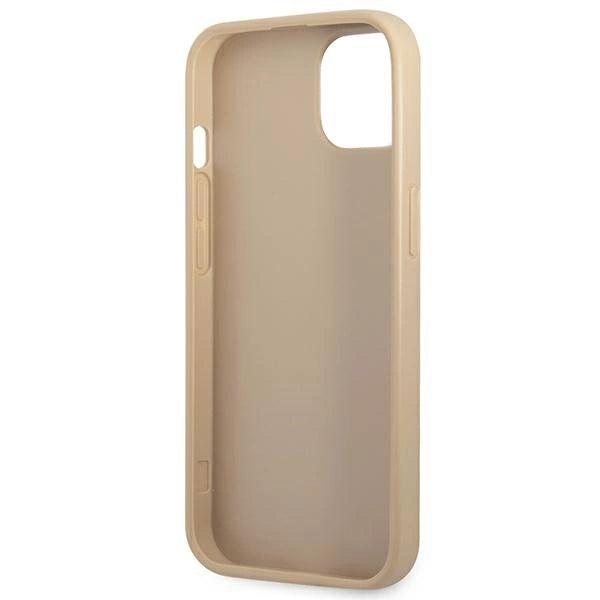 Guess GUHCP13SPSATLE iPhone 13 mini 5,4 "beige / beige hardcase SaffianoTriangle Logo