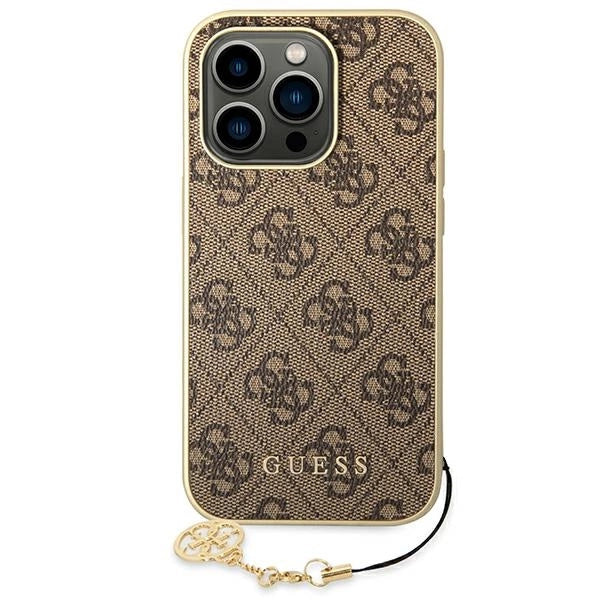 Guess GUHCP14LGF4GBR iPhone 14 Pro 6.1 "brown / brown hardcase 4G Charms Collection