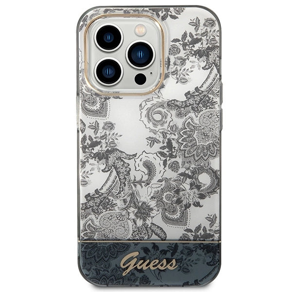 Guess GUHCP14LHGPLHG iPhone 14 Pro 6.1" grey/grey hardcase Porcelain Collection