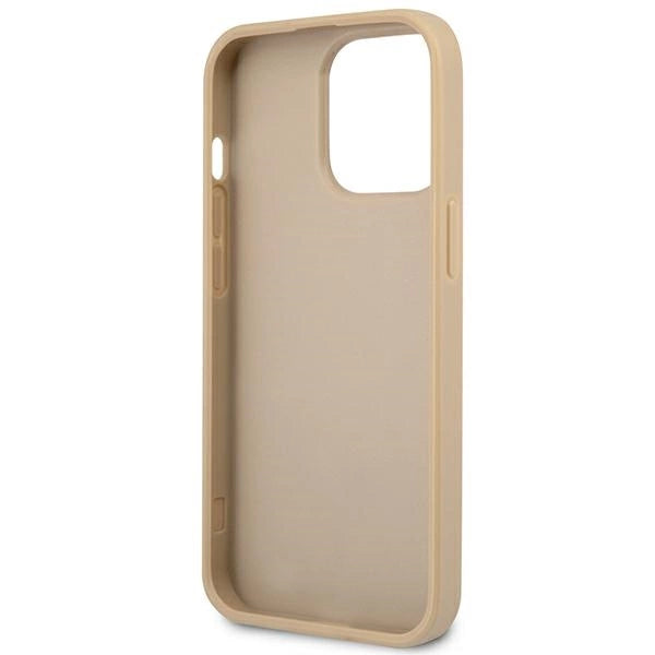 Guess GUHCP14LPSATLE iPhone 14 Pro 6,1 "beige / beige hardcase SaffianoTriangle Logo