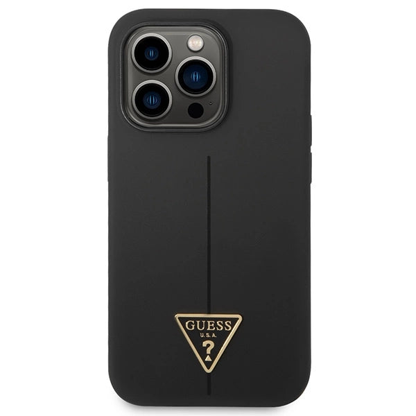 Guess GUHCP14LSLTGK iPhone 14 Pro 6.1" black/black hardcase Silicone Triangle