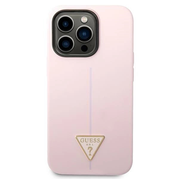 Guess Silicone Triangle iPhone 14 Pro 6.1" Case - Purple