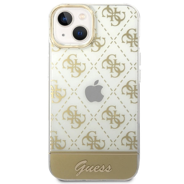 Guess GUHCP14MHG4MHG iPhone 14 Plus 6.7 "gold / gold hardcase 4G Pattern Script