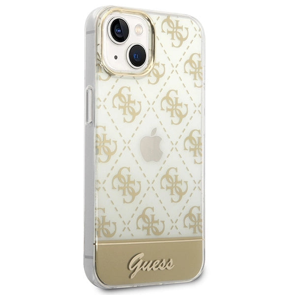 Guess GUHCP14MHG4MHG iPhone 14 Plus 6.7 "gold / gold hardcase 4G Pattern Script