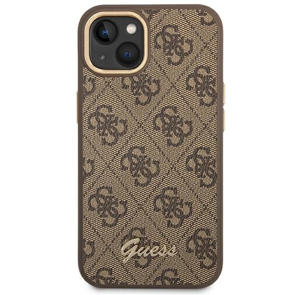Guess GUHCP14MHG4SHW iPhone 14 Plus 6.7 "brown / brown hard case 4G Vintage Gold Logo