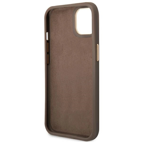 Guess GUHCP14MHG4SHW iPhone 14 Plus 6.7 "brown / brown hard case 4G Vintage Gold Logo
