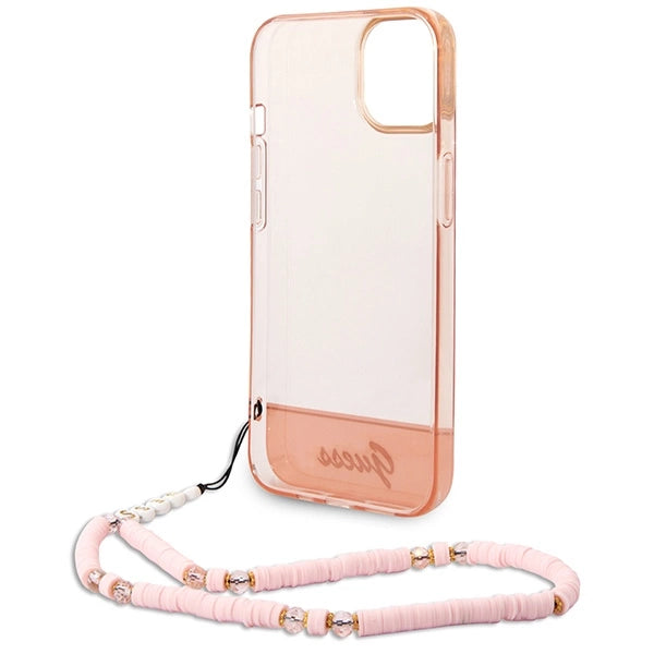 Guess GUHCP14MHGCOHP iPhone 14 Plus 6.7" pink/pink hardcase Translucent Pearl Strap