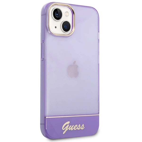 Guess GUHCP14MHGCOU iPhone 14 Plus 6.7 "violet / purple hardcase Translucent