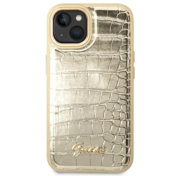Guess GUHCP14MHGCRHD iPhone 14 Plus 6.7 "gold / gold hardcase Croco Collection
