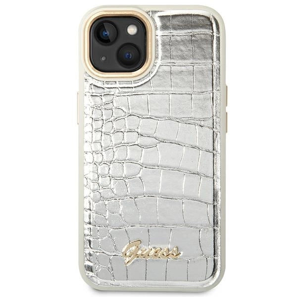 Guess GUHCP14MHGCRHS iPhone 14 Plus 6.7 "silver / silver hardcase Croco Collection