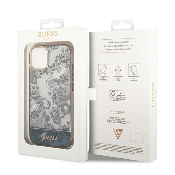Guess GUHCP14MHGPLHG iPhone 14 Plus 6.7 "gray / gray hardcase Porcelain Collection