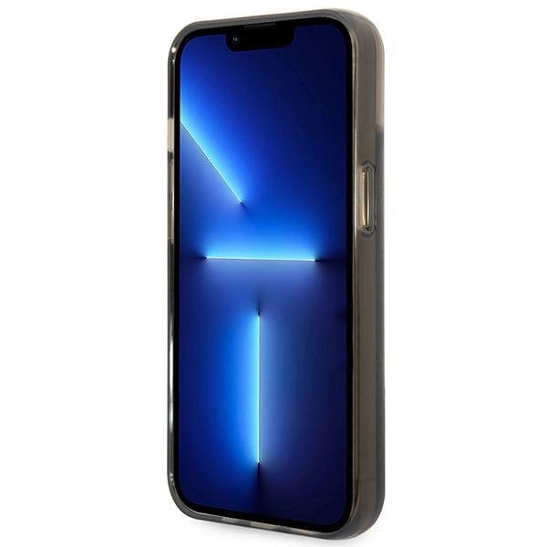 Guess GUHCP14MLFCTPK iPhone 14 Plus 6.7" sort/sort hardcase Liquid Glitter Palm Collection