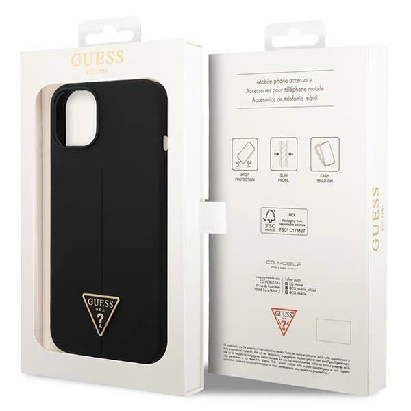 Guess GUHCP14MSLTGK iPhone 14 Plus 6.7" sort/sort hardcase Silikon Triangle