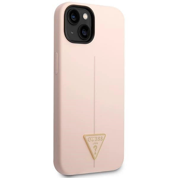 Guess GUHCP14MSLTGP iPhone 14 Plus 6.7" pink/pink hardcase Silicone Triangle