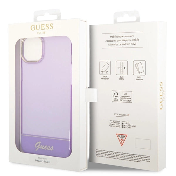 Guess Translucent iPhone 14 6.1" Case - Purple