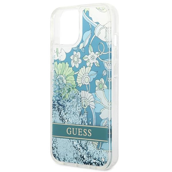 Guess GUHCP14SLFLSN iPhone 14 6.1 "green / green hardcase Flower Liquid Glitter